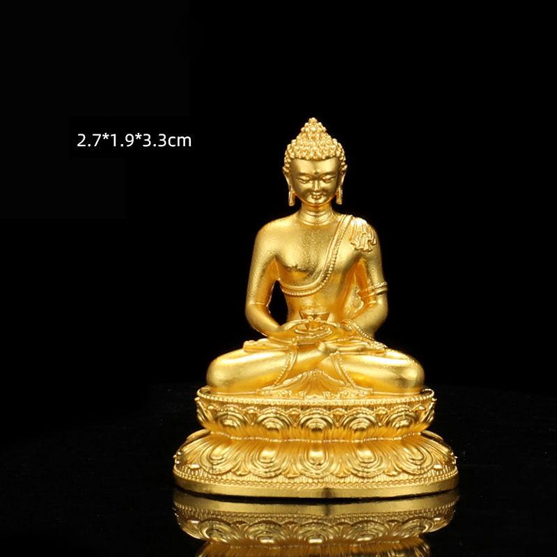 Statue en Cuivre Pur Bénie par Bouddha de Shakyamuni Manjushri Bouddha de la Médecine 1 pouce, Petite Statue de Bouddha pour Offrande 1 Pièce