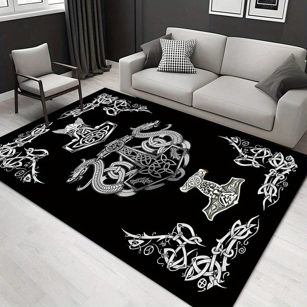

1pc 1478671081Pattern Carpet, Area Rug For Living Room Bedroom Room Bed Chair Laundry Entryway Corridor Yard Non-slip Outdoor Camping Rug Fl 60cm by 90cm