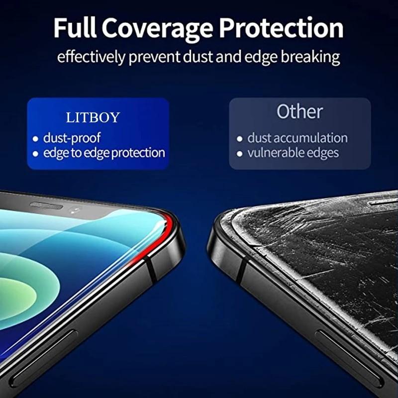 2PCS Screen Protector For Iphone 17 16 15 14 13 12 11 Pro Max Plus X XS MAX XR Tempered Glass For Iphone 14 15 16 Plus Protective