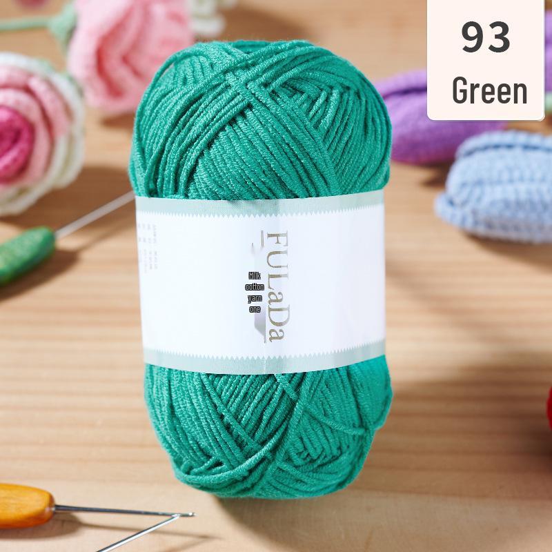 Baby 4-fädig gekämmte Milchbaumwollgarnknäuel zum Handstricken & Häkeln - DIY Puppe, Pullover, Schal Materialpaket