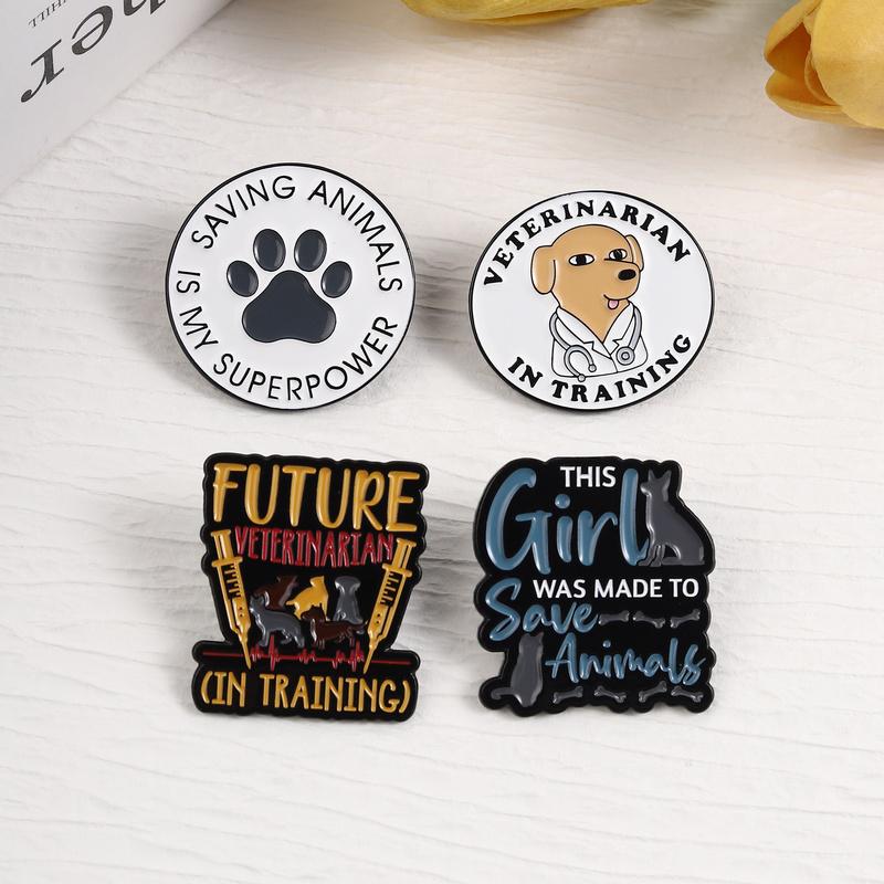 Future Veterinarian Enamel Pins This Girl Was Made to Save Animal Funny Animal Lover Brooch Lapel Badge Jewelry Gift for Friends