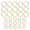 30Pcs Hexagonal Shape Crochet Stitch Markers Zinc Alloy Stitch Marker Rings  For DIY Craft