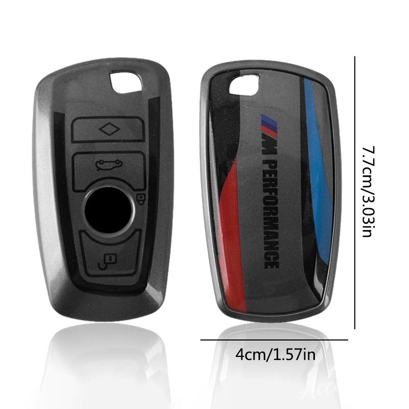 BOHQ2 Car Key Case Cover Protect Shell For BMW 1 2 3 5 7 Series X1 F48 X3 G20 X4 X5 G05 X6 F16 M40i M440i G02 G31 G23 F34 F15 Keychain