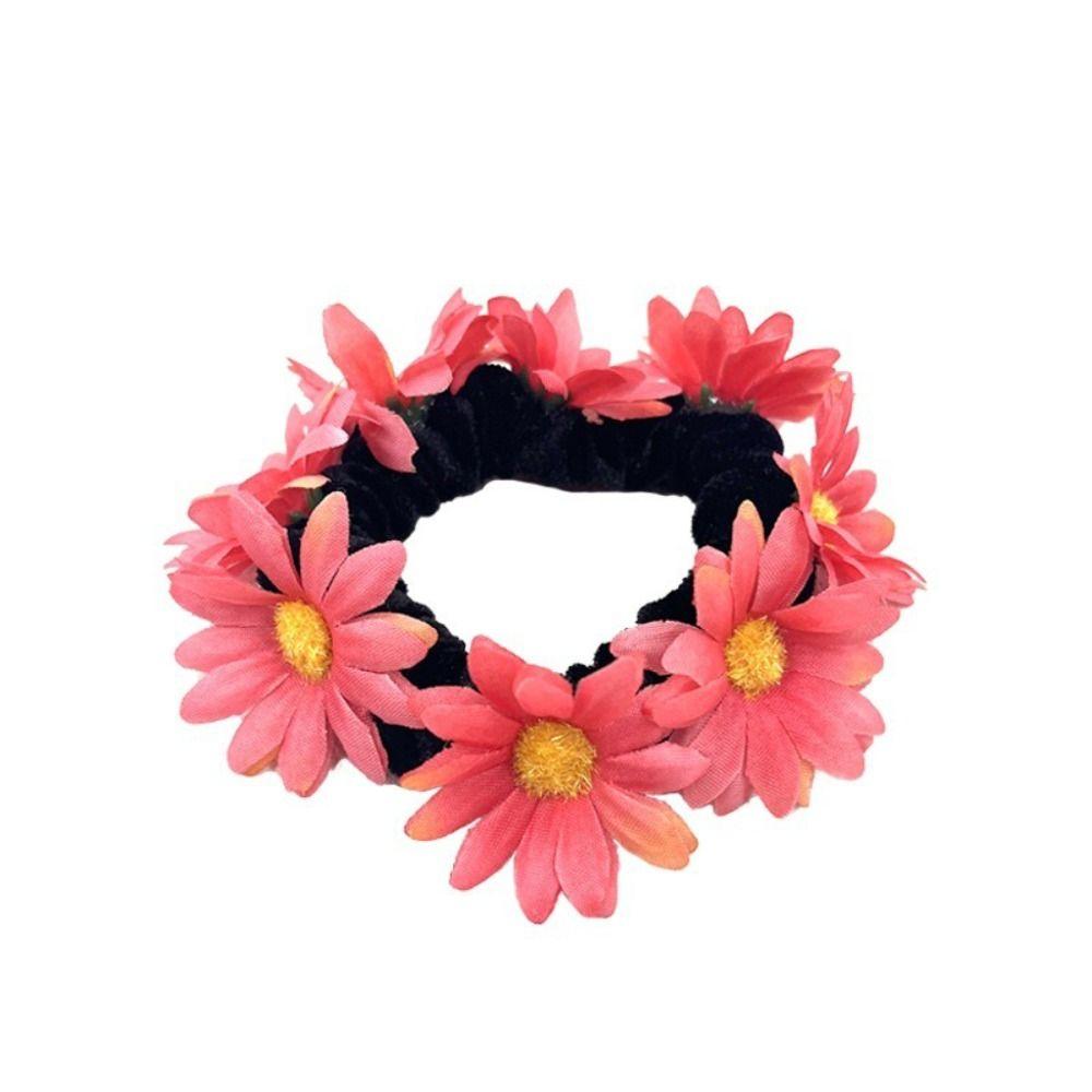 Simulace Látková Květinová Čelenka Elastické Gumičky do Vlasů Sponky Módní Čelenky Ženy Dívky