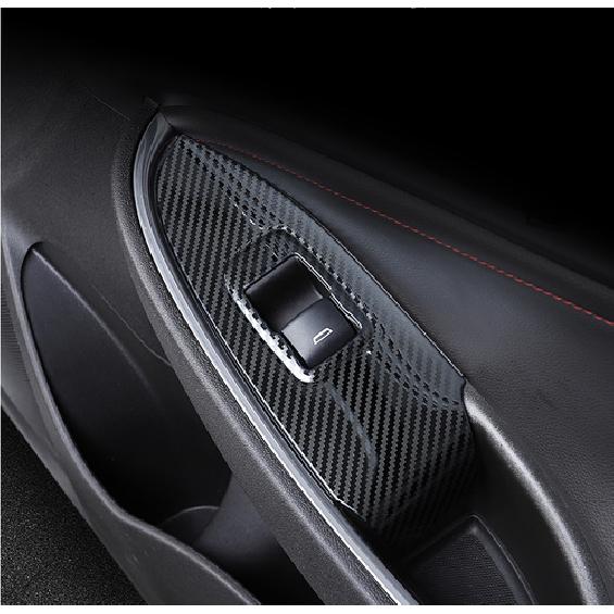 For Chevrolet Malibu 2016- Window Switch Panel Cover Set Carbon Fiber Look