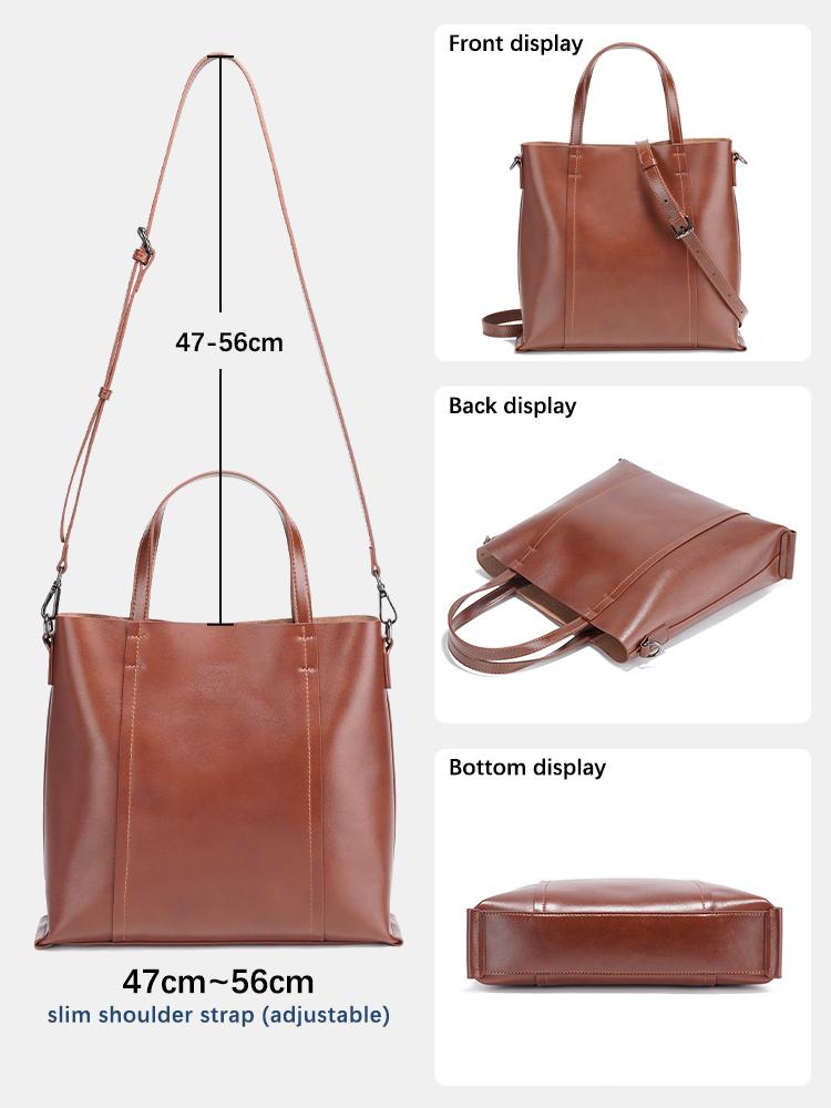 Zency Genuine Leather Vintage Women Shoulder Bag