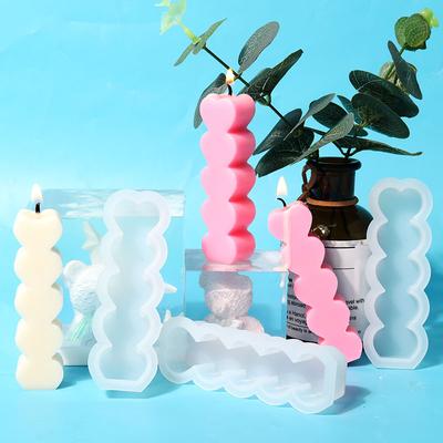 3D 5-hålighets silikonljusform DIY Klöver Kärlek Tusensköna Aromaterapi Tvålform Hemdekoration Produktion Hartsformar