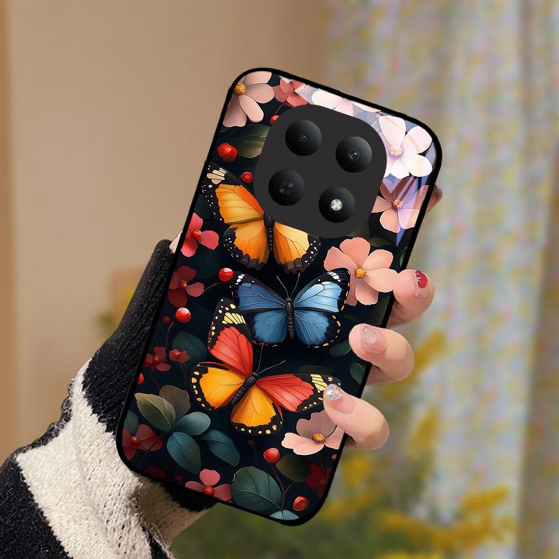 Glass Case For Xiaomi Poco M8 5G Fashion Hard PC Tempered Glass Phone Case Back Cover For Redmi Note 15 Note15 5G Funda Bumper