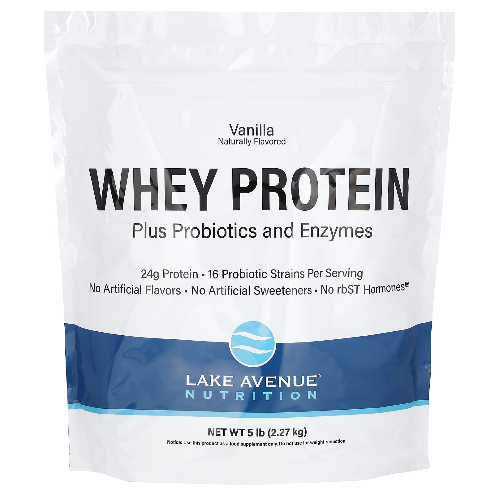 

Whey Protein + Probiotic, Vanilla Flavor, 2.27Kg (5Lb)