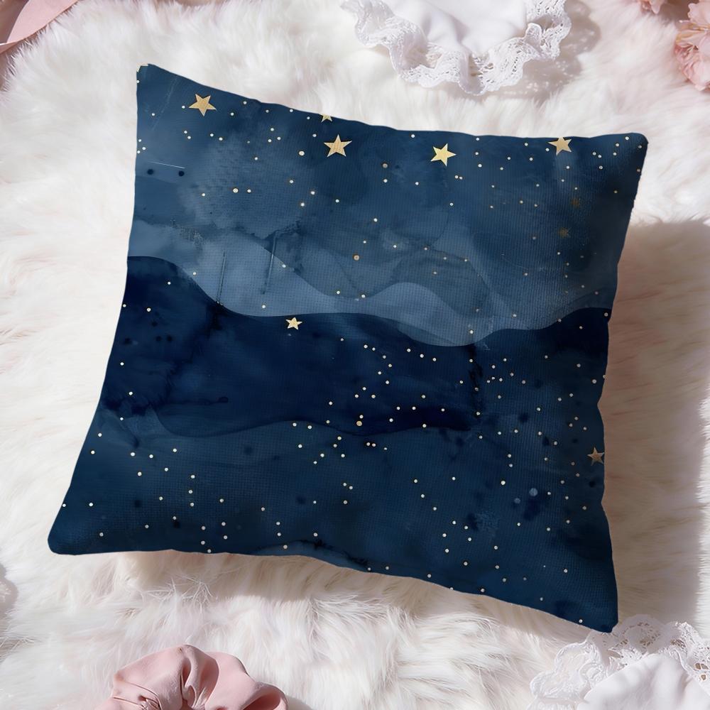 The Starry Sky Cushion Cover Premium Comfort Reversible Pillow Cove Two In One Design for Any Room Car Interior