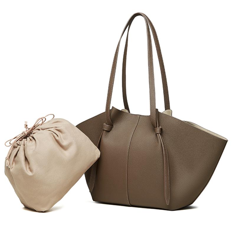 

Натуральная кожа Большие сумки через плечо для женщин Роскошные дизайнерские кошельки-трапеции Женские сумки-тоут