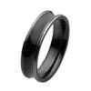 [Figmart] Black Curved Form Ring [Titanium Accessory] Fr4028 Size 17