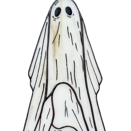 Funny Ghost Pendant Acrylic Sun Catcher Window Decoration Ghost Hanging Ornament for Indoor Balcony Outdoor Decoration