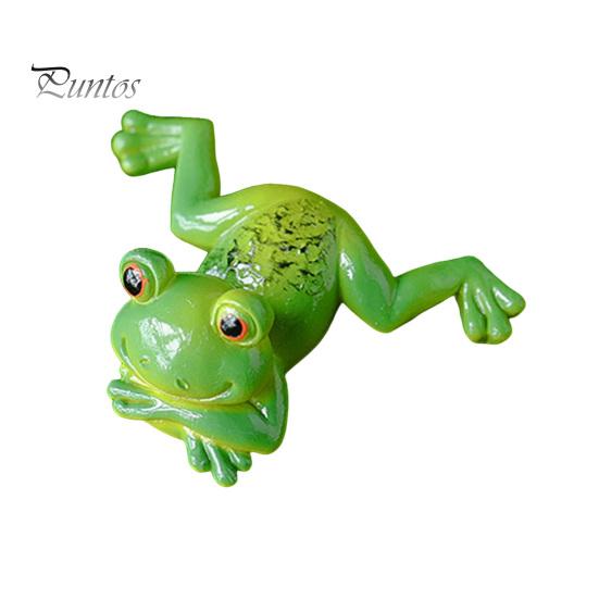 Micro Landscape Ornament Ornament, Frog Design Resin Figurine, Hand Painted Waterproof Miniature Figurine Garden Decor for Succulent Potted