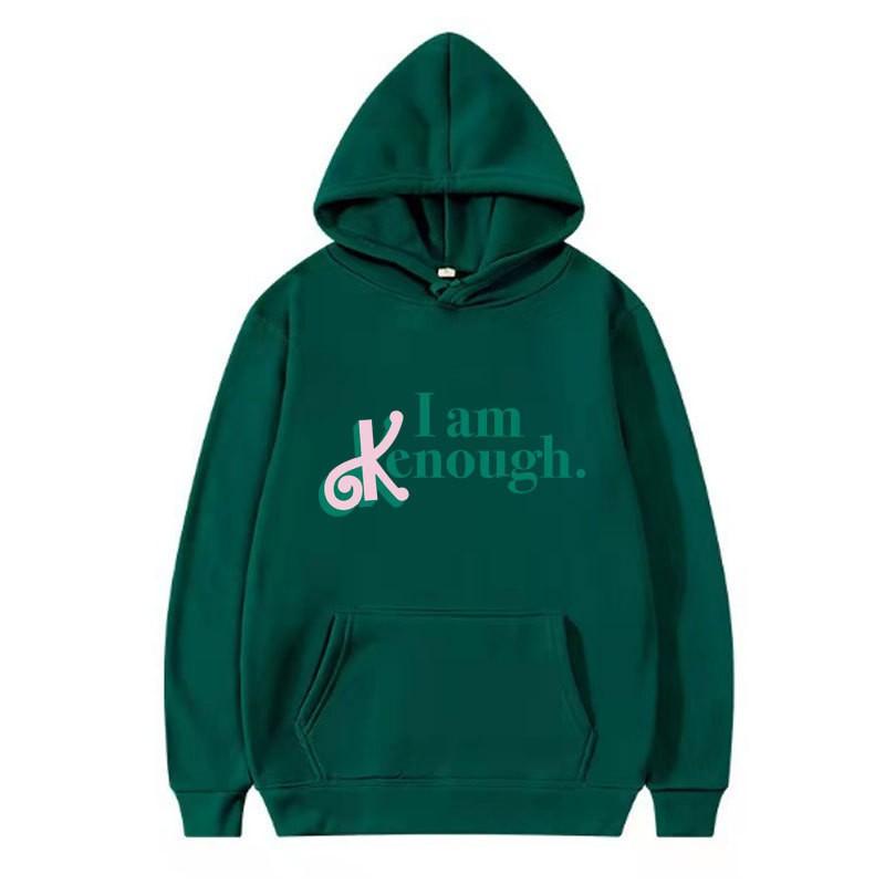 Barbie Movie Inspired I Am Kenough Printed Hoodie Men Loose Fit Casual Sport Sweatshirt Fall