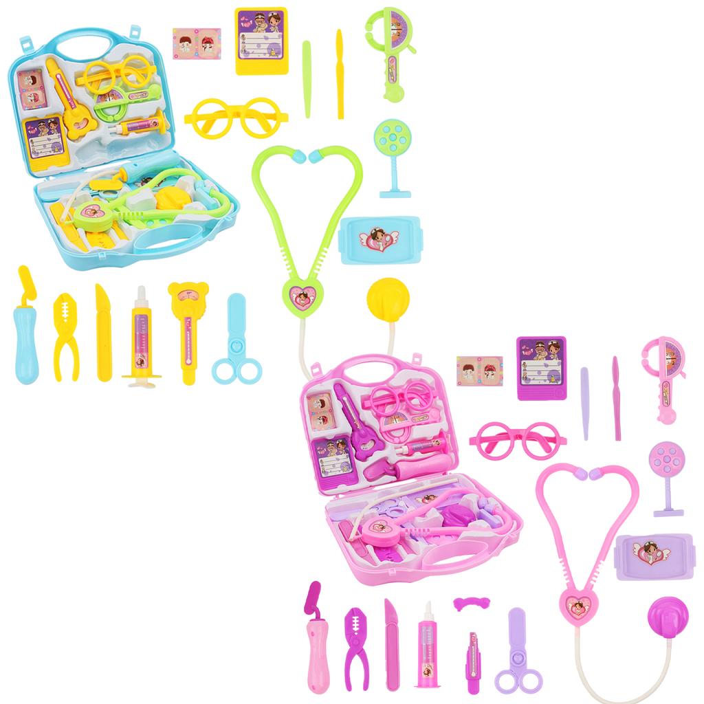 Children'S Doctor Playing Home Toy Handheld Medicine Box Set Simulated Stethoscope For Injection Puzzle