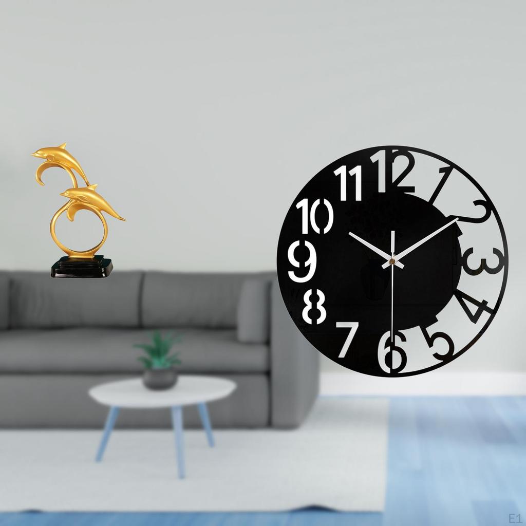 Modern Lifelike Dolphin Figurine And Acrylic Wall Clock Decorative Collectible for Home Office