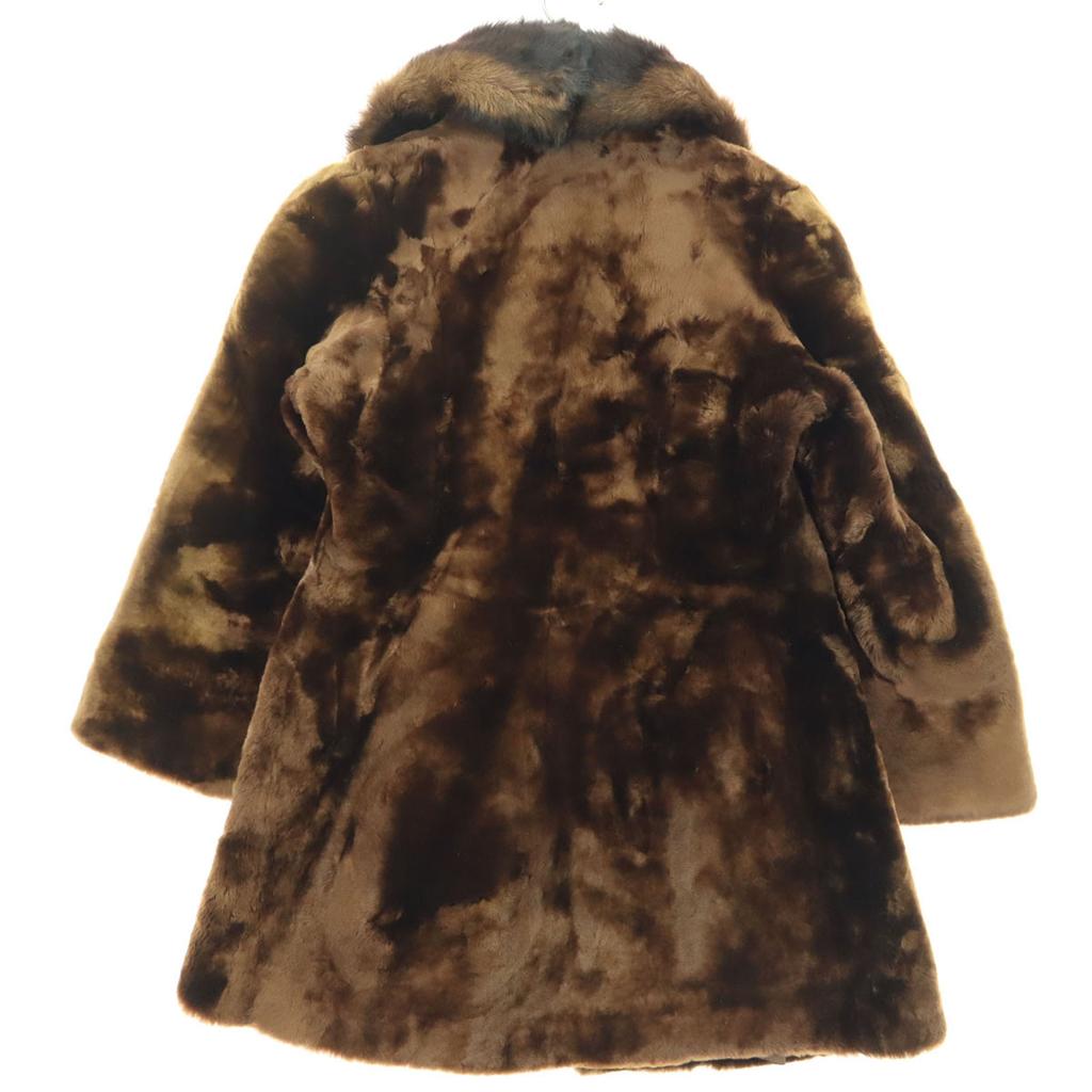 Macaristan'da üretildi Uzun kollu Gerçek Kürk ceket 7 Kahverengi Kadın Kullanılmış
