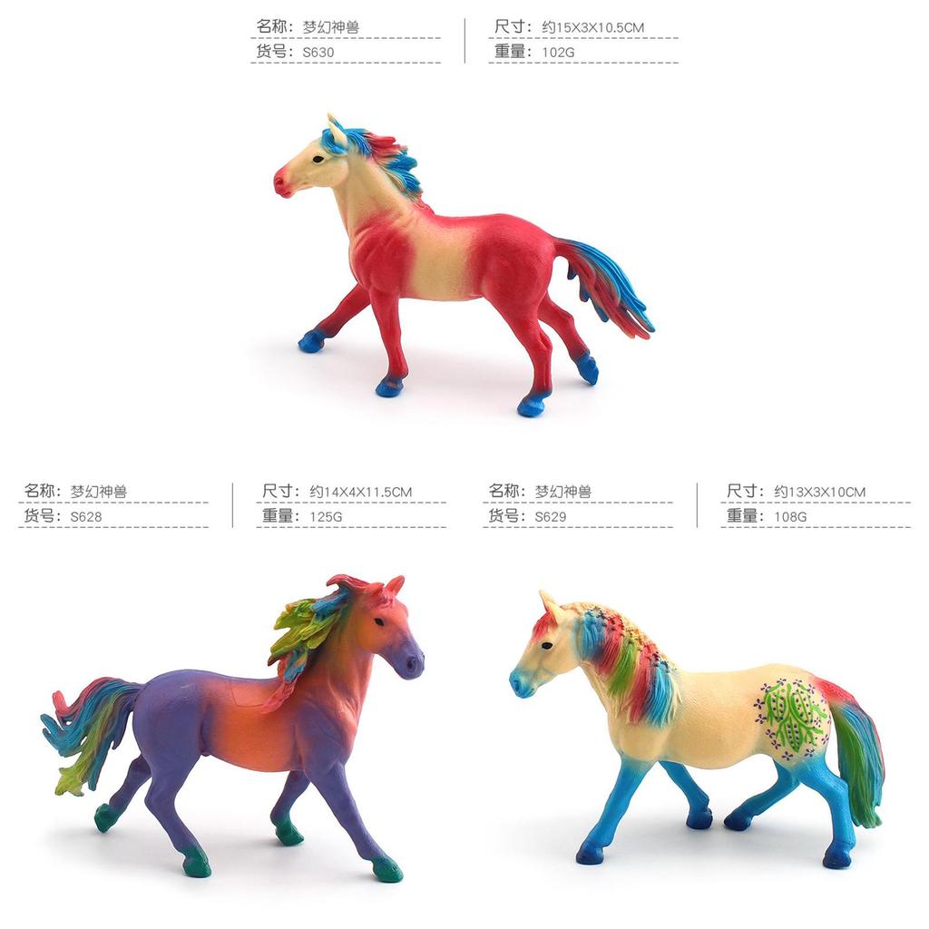Western Mythology Creature Unicorn Pvc Decor With Realistic Design For Kids Playroom