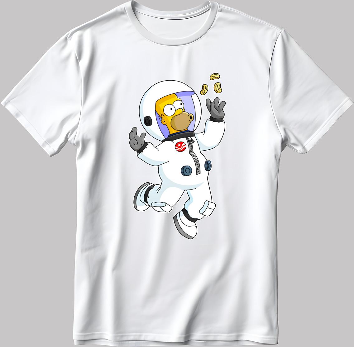 The Simpsons, Simpson Characters Short Sleeve White-Black Men s / Women L314 S