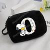 Snoopy Coin Purse Kawaii Cartoon Mini Wallet Man Woman Zipper Purse Fashion Anime Black Money Card Storage Bags Birthday Gift