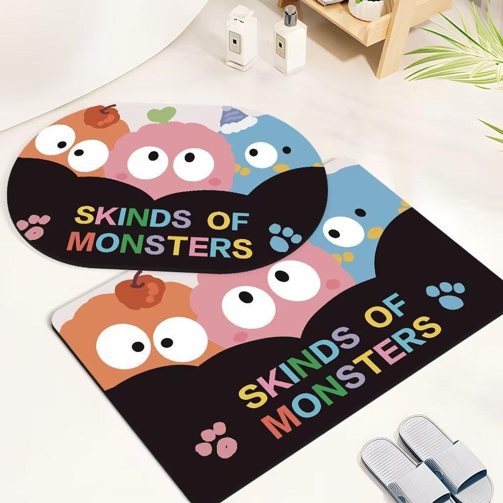 

Cartoon Bathroom Floor Mat Bathroom Water Absorption Quick Drying and Anti Slip Foot Mat Diatom Mud Soft Cushion Foot Mat W2411WW-40*60cm