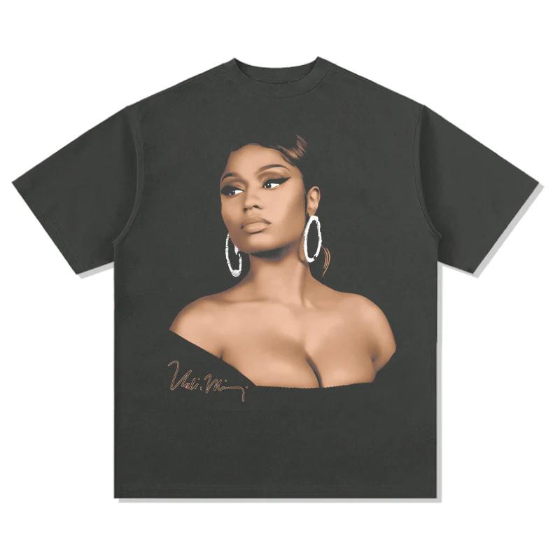 2026 New NICKI MINAJ Printed Cotton Y2K Tshirt Springsummer Unisex Fashion Retro and Comfortable Short Sleeved Shirt Unisex