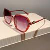 Stylish Design Gradient Shades Fashion Square Women's Sun Glasses Oversize Decoration Sunglasses for Travelling Driving