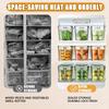 Save Space Timed Refrigerator Organizer Sealed Drain Basket with Handle  Large Capacity