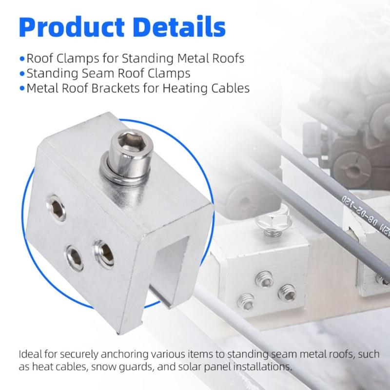 Strong Metal Roof Clip Works With Sun Racks And Ice Management Systems Easy To Install