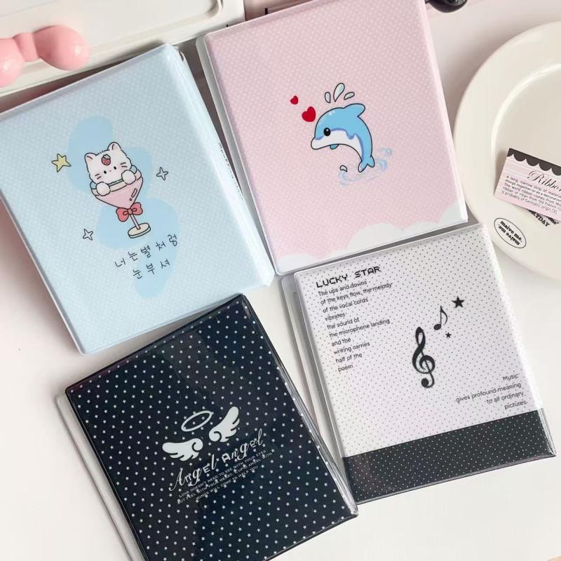 Cartoon Four Grid 4 Cuts Album Photo Card Collection Book For 40 Pcs 2X6 Inch Photo Strips Bookmark 20 Pcs 4X6 4R Photo Holder