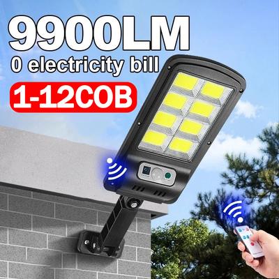 Powerful 9900LM LED Solar Light Motion Sensor Super Bright Solar Powered Street Lamp Outdoor Waterproof  Garden Yard Wall Lights