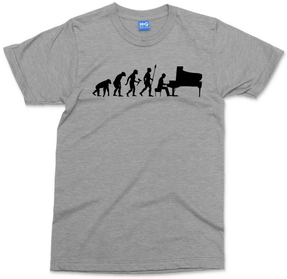 Piano Evolution TShirt Retro Pianist Gift Top Music Musical Instruunisext Player