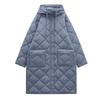 Autumn and Winter New Fashion Casual European and American Hood Loose Mid-Length Rhombus Cotton-padded jacket Coat Outerwear 2969249