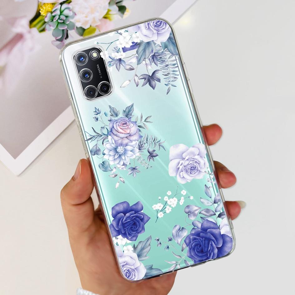 For OPPO A92 Case CPH2059 Fashion Marble Butterfly Clear Funda Soft Silicone Phone Cover For OPPO A72 A52 CPH2061 CPH2067 Bumper