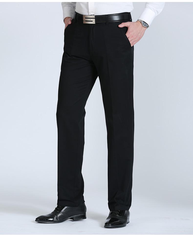 Men's Summer Cotton Casual Pants – Lightweight, Mid-Rise, Straight-Leg, Suitable for Middle-Aged and Elderly