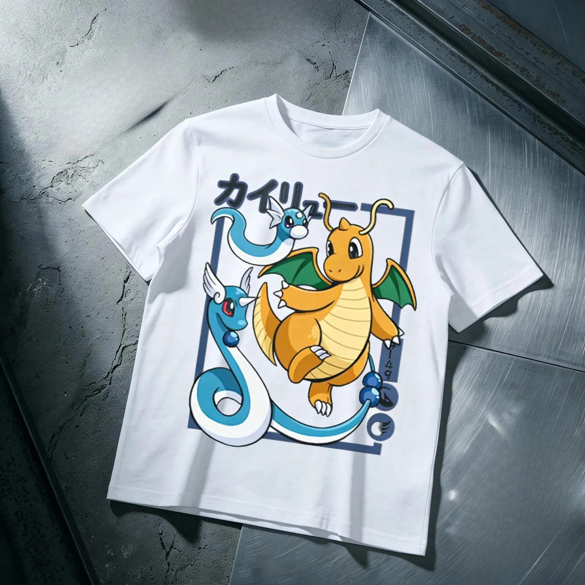 2026 Hot Summer Y2k Oversized Pokemon Graphic Cotton Tshirt Man Women Casual Short Sleeve Tee Top Clothing Streetwear Unsiex 100