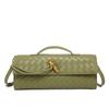 Handwoven Bag Soft Leather Lock Dinner Bag Medieval Baguette Bag Long Fashion