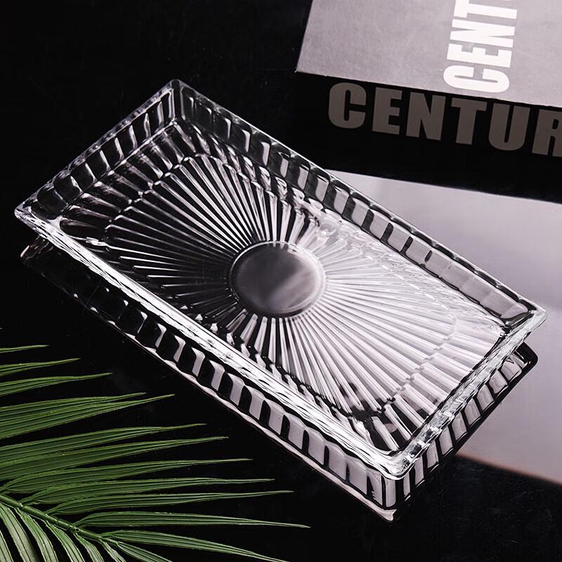 CHAHUA Crystal Glass Rectangular Fruit Tray