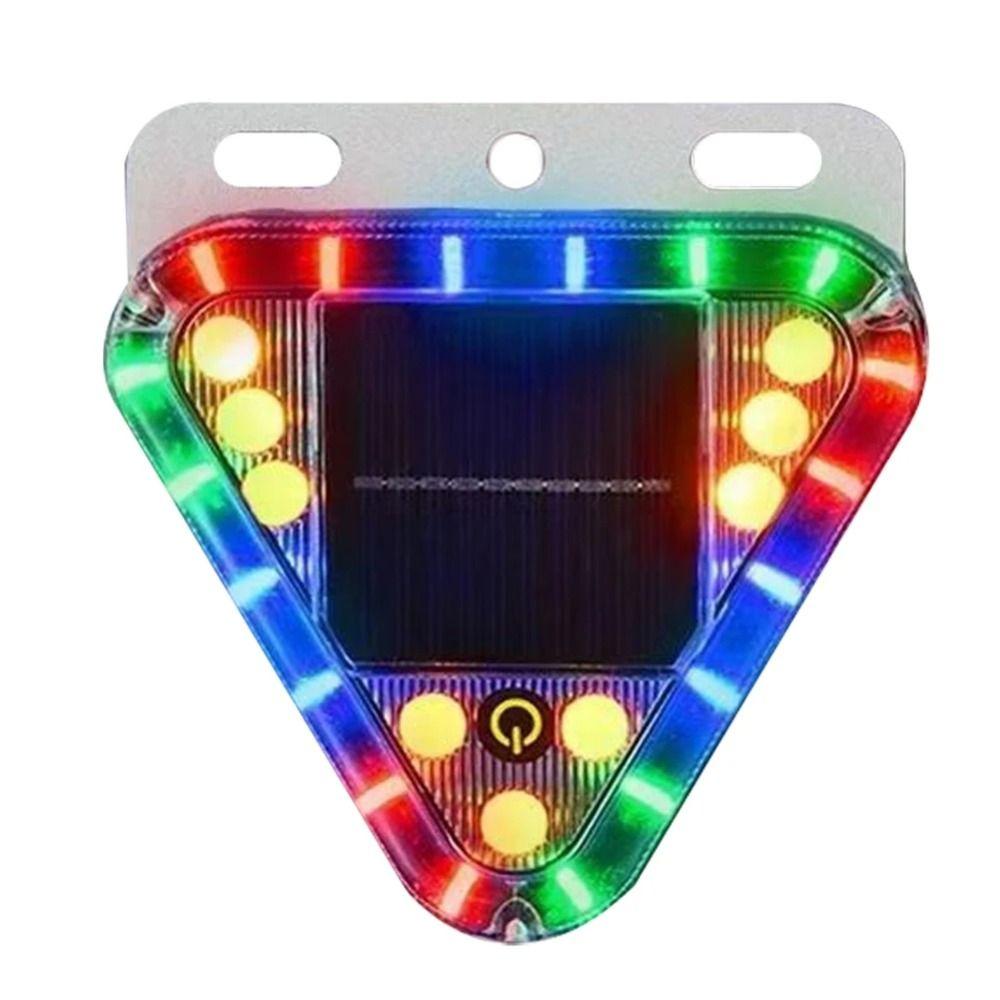 Magnetic Base Wireless Truck Lamp Solar Powered Strobe Flashing Triangle Lamp  Truck Rear Use
