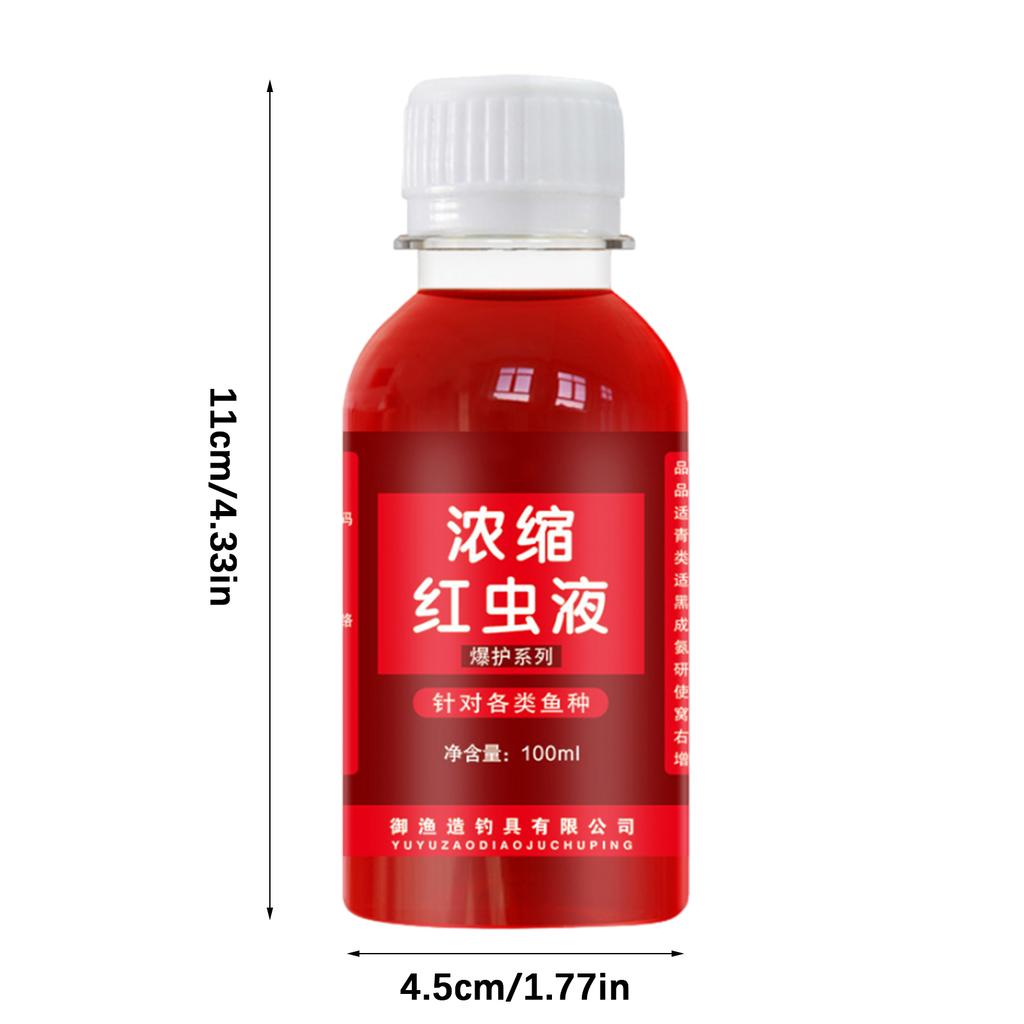 100ML/60ml Fishing Lures Additive Bait Liquid Concentrated Red Worm Liquid Fish Bait Additive Perch Catfish Fishing Accessories