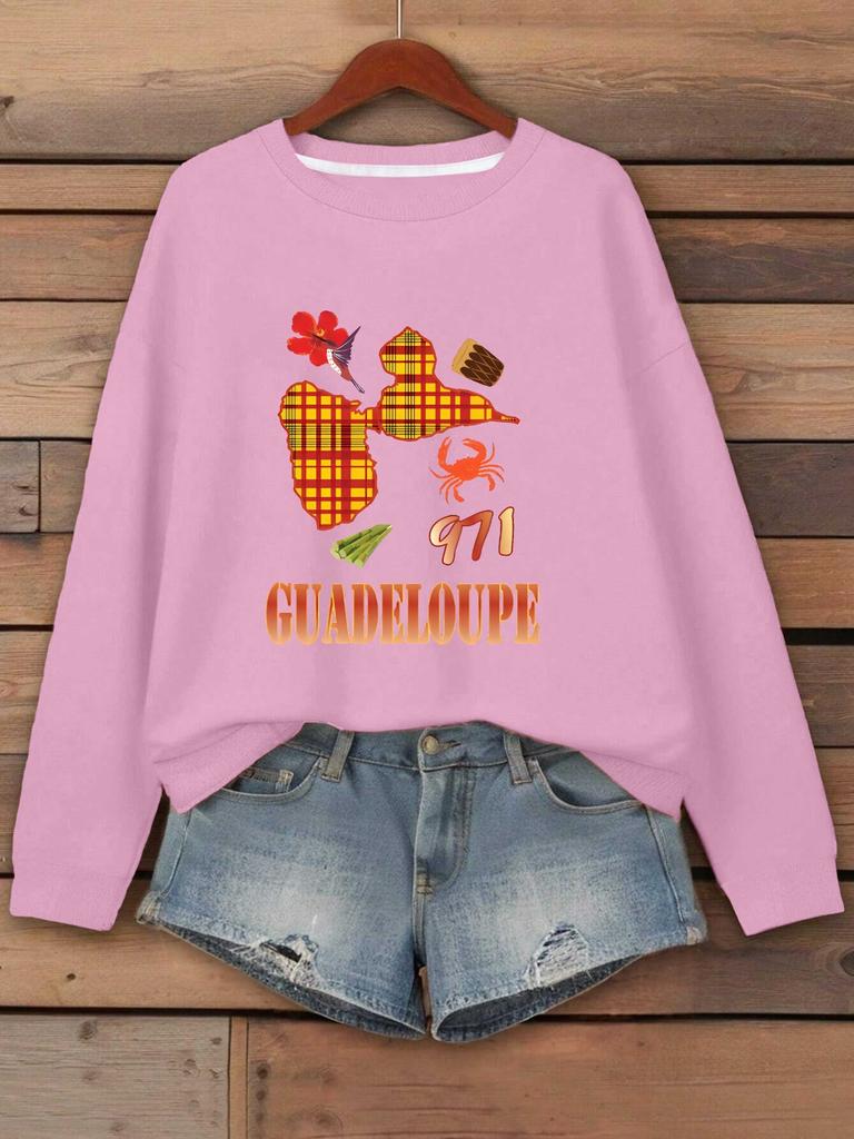 Damen Kapuzenpullover mit Print – Stilvolle & Bequeme Freizeitkleidung