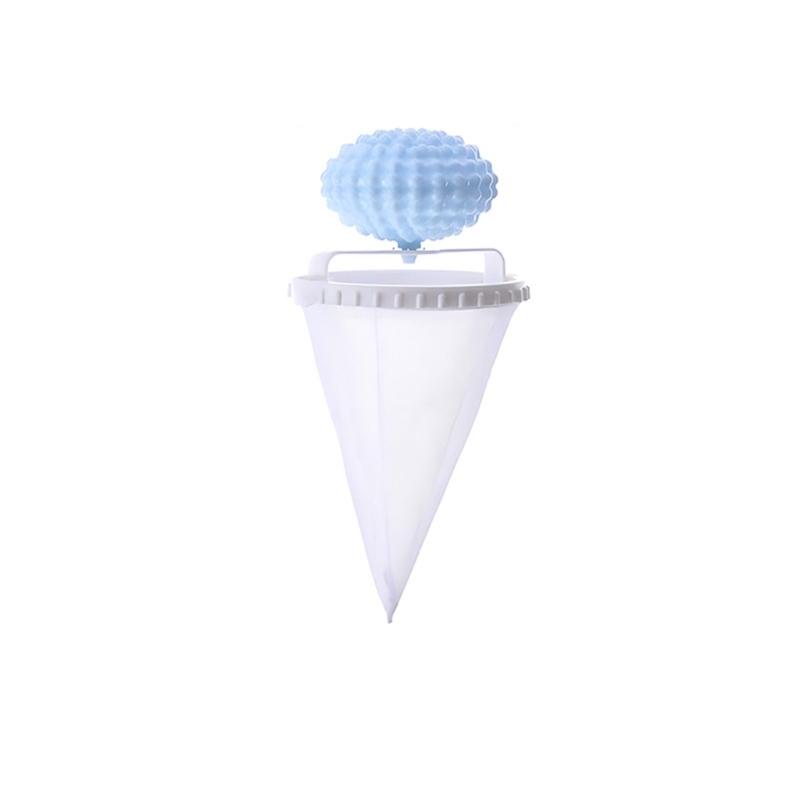 Permanent Polystyrene Polyester Washing Machine Filter Net Bag Traps Floating Debris Hair Fibers