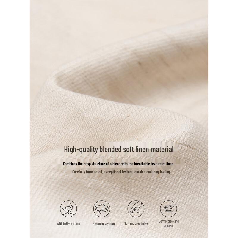 INMAN Women's Relaxed Fit Drawstring Linen Blend Wide-Leg Pants