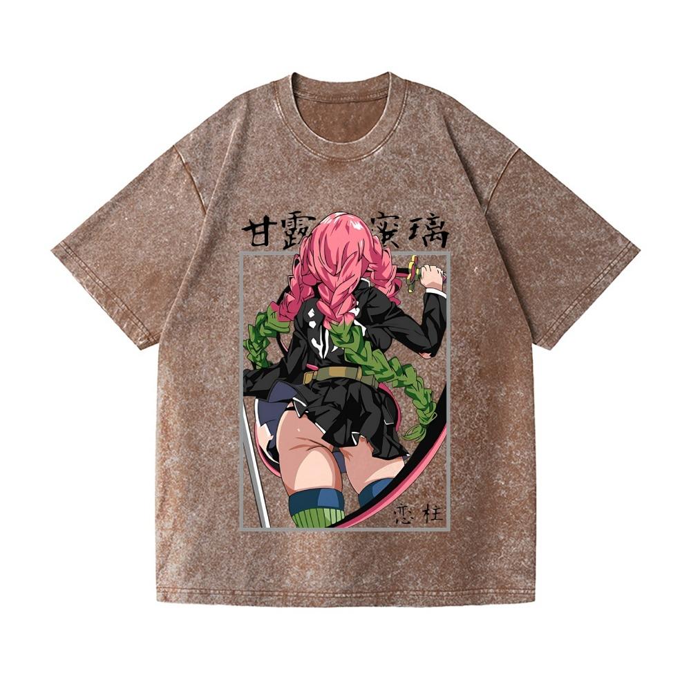 Oversized Harajuku T-shirts Casual Loose Short Sleeve Round Neck Chic Tees Fashion Summer Hiphop Washed Tunics