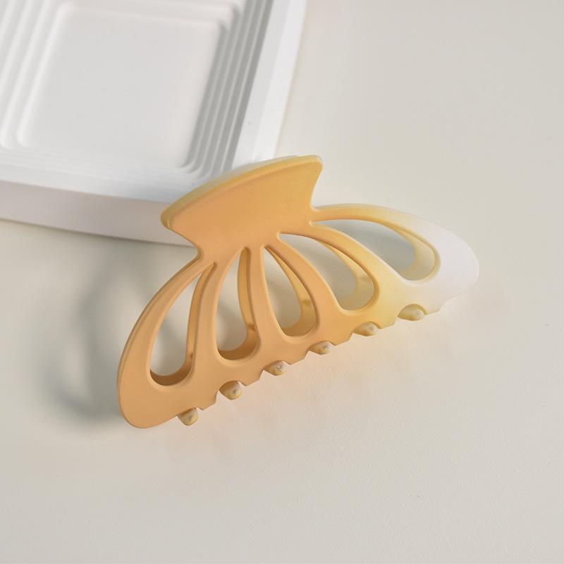 Farbverlauf Griffspange Einfache Haarklammer Krokodilklemme Hinterkopf Mädchenhaft Kürbisspange Haarklammer