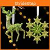 Decoration Festive Christmas Glitter Sparkle Snowflake Hanging Home Ornaments