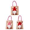 1x 18*16cm Christmas Burlap Tote Bag For Carrying Childrens Gifts Decoration