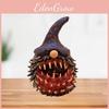 Escultura Única de Gnomo Maligno Para Decoração de Casa de Halloween Feita de Material de Resina Durável