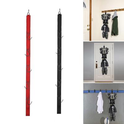 Sturdy Polyester Hockey Holder Wall Mounted Shelf with Accessory Hooks Portable for Home Organization Daily Use